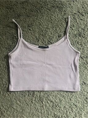 Brandy Melville Pastel Lilac Ribbed Cropped Cami